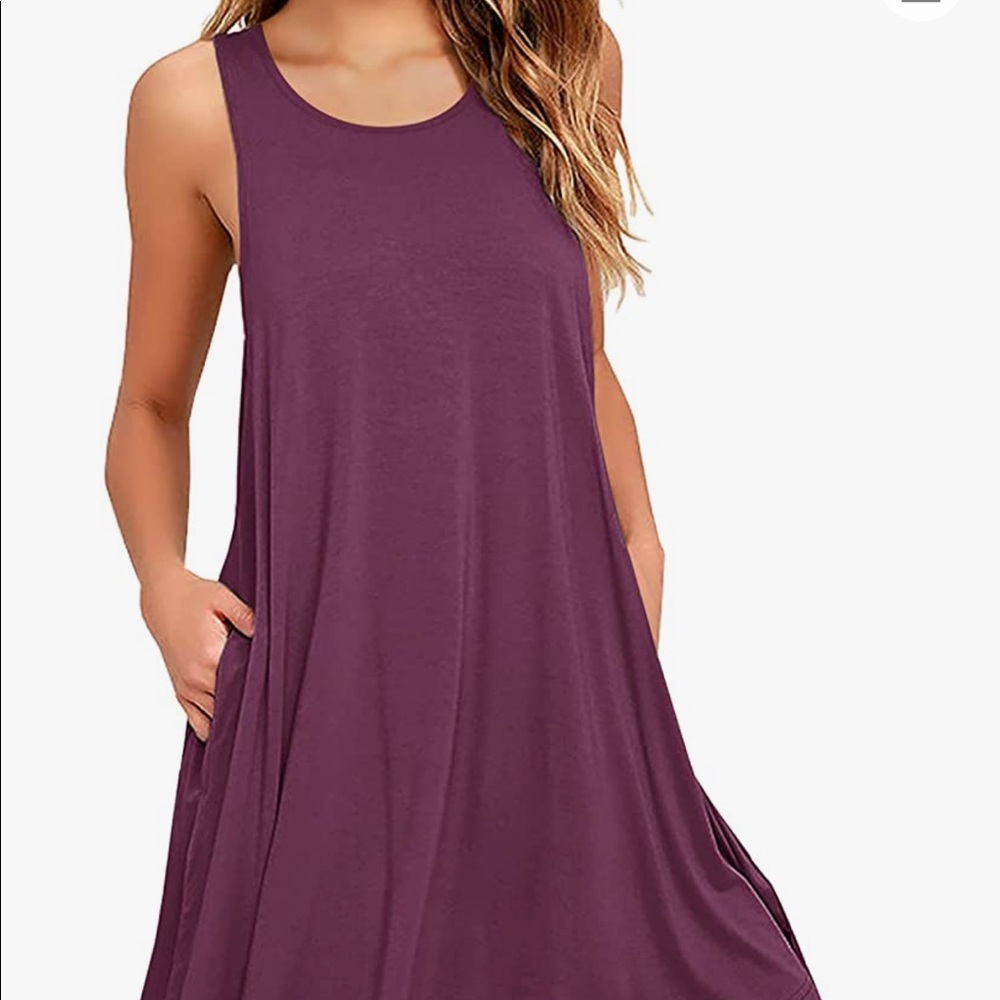 Casual Swing Sleeveless T-Shirt Dress w/ pockets - SIZE XL